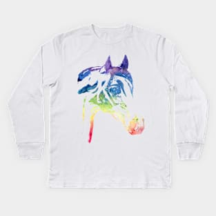 Rainbow Horse Apparel Kids Long Sleeve T-Shirt